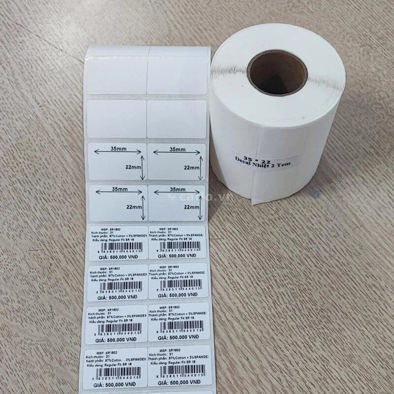 GIẤY IN MÃ VẠCH 2 TEM 35x22MM – ảnh 1