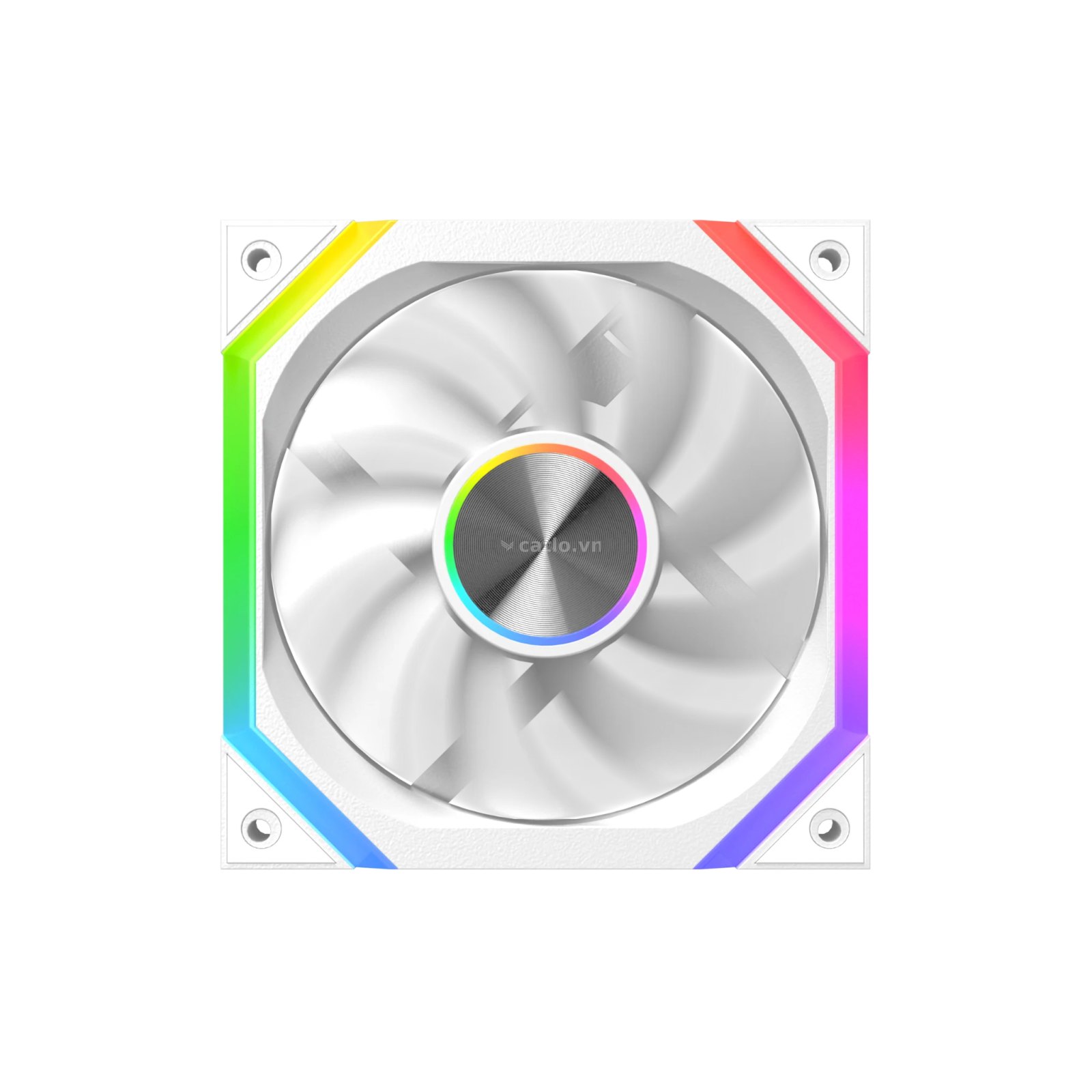 Quạt tản nhiệt PC Xigmatek Infinity Pro 6 (EN 49422) | Fan 120mm, ARGB, Gió thuận, Trắng – ảnh 1