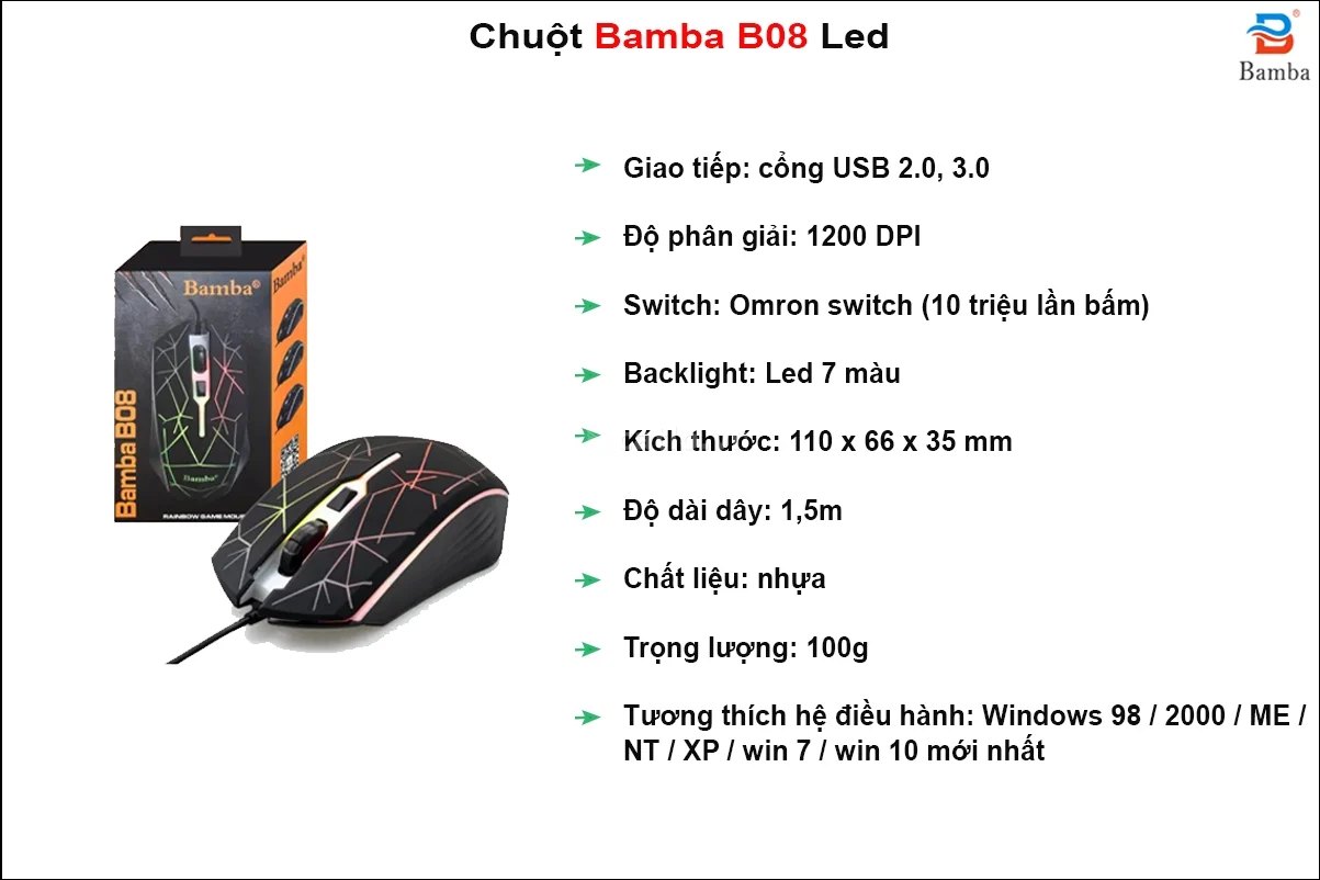 Chuột Bamba B08 Led – ảnh 1