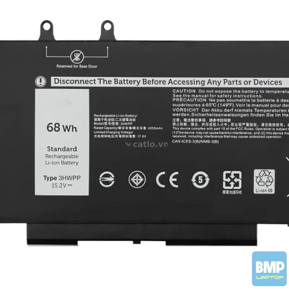 Pin Laptop Dell Precision 3541 3551, Latitude 5401 5410 5411 5501 5510 5511, 3HWPP Zin – ảnh 1
