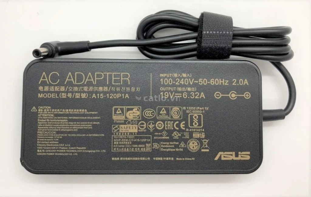 Sạc Laptop Asus 19V 6.32A (120W) Chân To - Có kim – ảnh 1