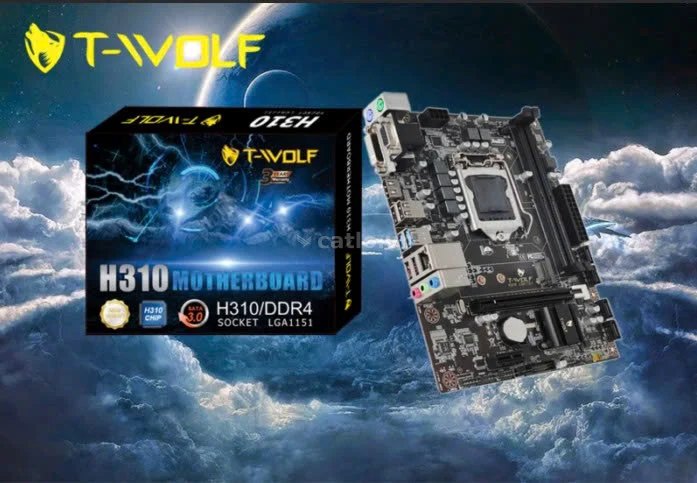 MAINBOARD T-WOLF H310 (LGA1151/CPU Gen 8-9th/2*DDR4/VGA-DVI-HDMI/Lan 1000/NVMe/PCIe16X/PCIe1X) BH 36 – ảnh 1