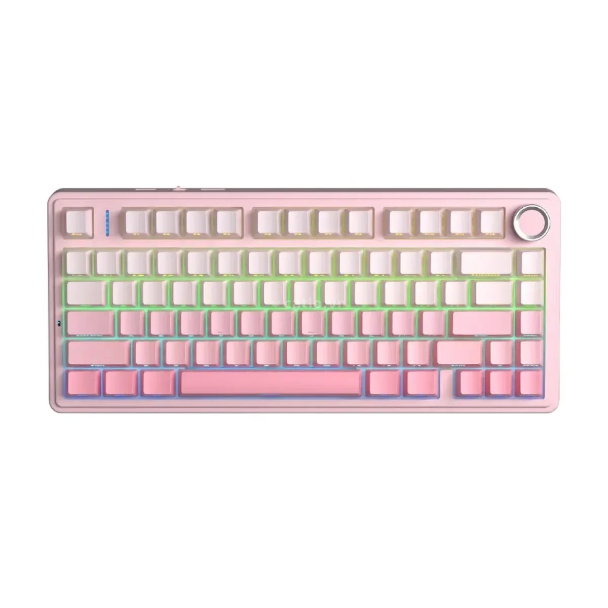 Bàn phím cơ gaming AULA F75 Hồng Gradient Side-Engraved | 3 Mode, Dream Sakura Switch, RGB (NK) – ảnh 1