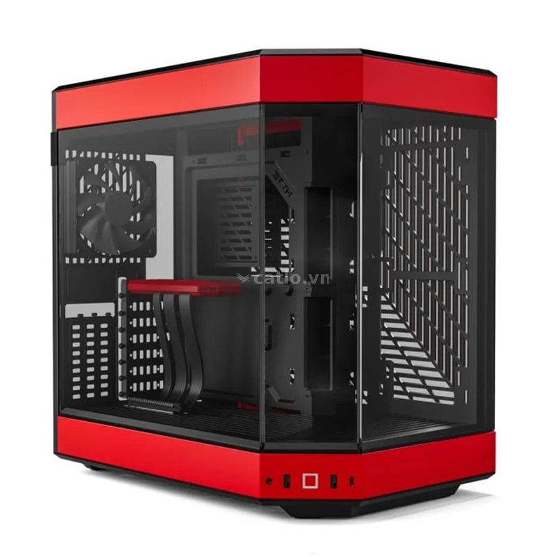 Thùng máy Hyte Y60 BlackCherry (CS-HYTE-Y60-BR) | Mid-Tower, Dual Chamber, Kèm sẵn Riser PCIe 4.0… – ảnh 1