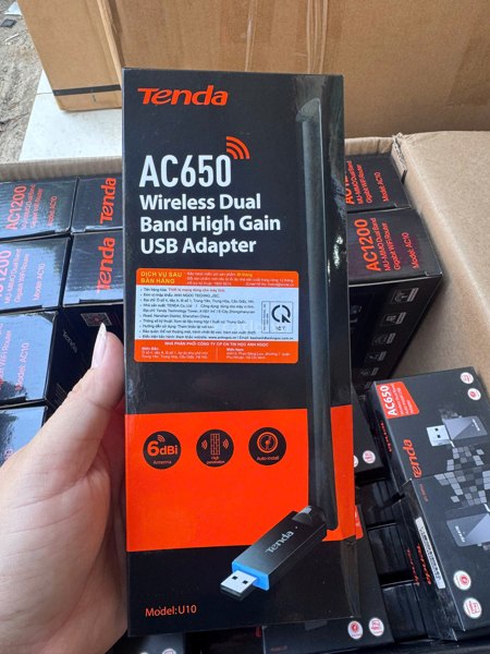 USB Wifi tenda 2 băng tần 2,4GHz, 5G có râu, Model U10 – ảnh 1