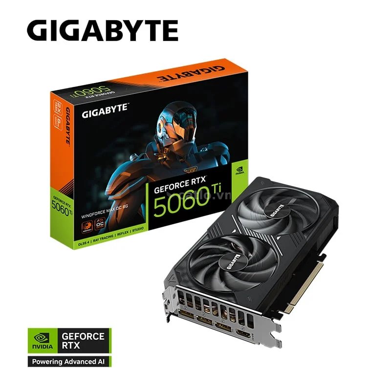 Card màn hình Gigabyte GeForce RTX 5060 Ti WINDFORCE MAX OC 8G (GV-N506TWF2MAX OC-8GD) | 8GB… – ảnh 1