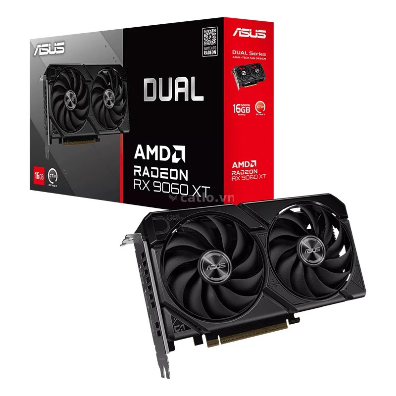 Card màn hình (AMD) ASUS DUAL RX 9060XT (DUAL-RX9060XT-16G) | 16GB GDDR6, 2048 Stream – ảnh 1
