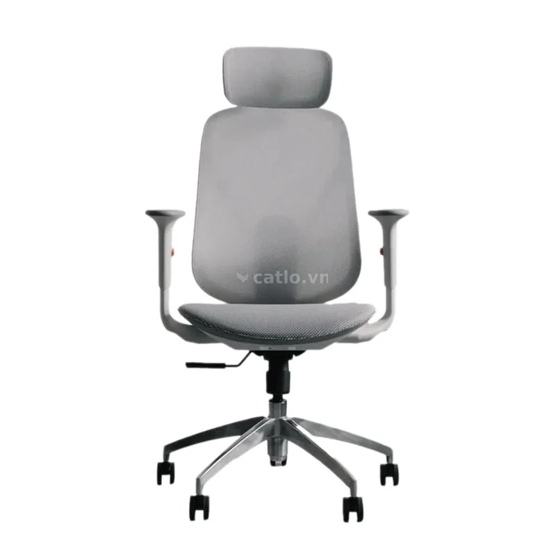 Ghế công thái học Epione ElysChair Cool Gray | Lưng lưới, Kèm tựa đầu, Xám – ảnh 1