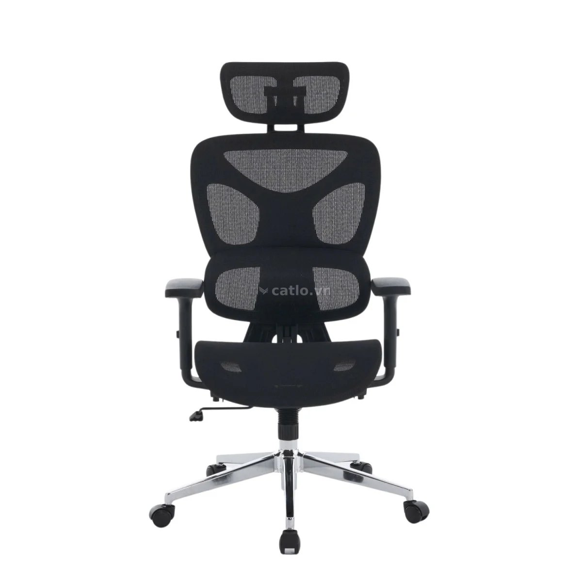 Ghế công thái học E-DRA EEC229 | Full lưới, Chân kim loại, Đen, 15.6kg – ảnh 1