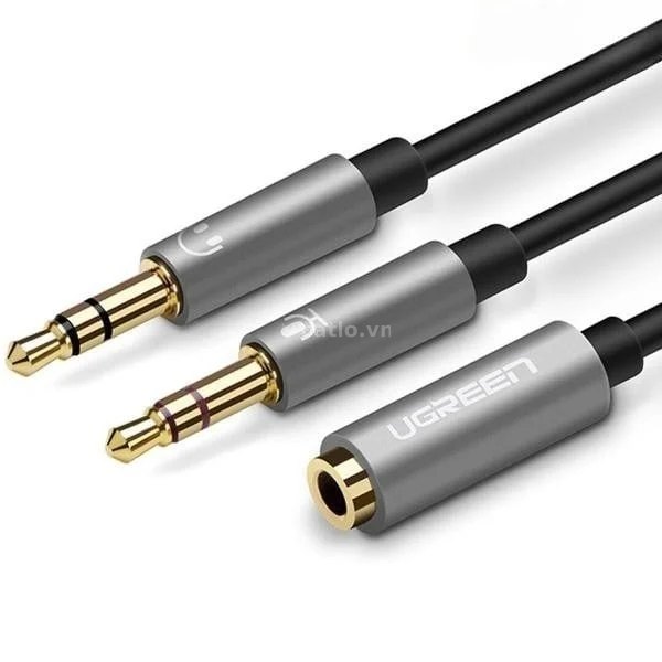 Cáp Audio Ugreen 20899 | 3.5mm âm ra 2 x 3.5mm, Mic + Loa – ảnh 1