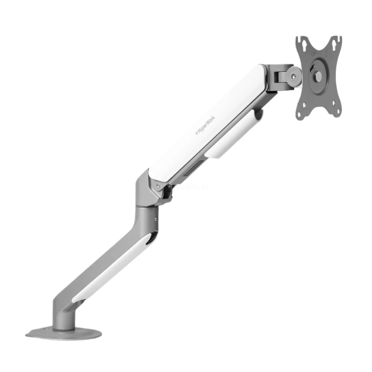 Giá treo màn hình HyperWork T6 Pro (HPW-T6P.V2-SLV) | 17-32 inch, Tay treo đơn, Trắng xám – ảnh 1