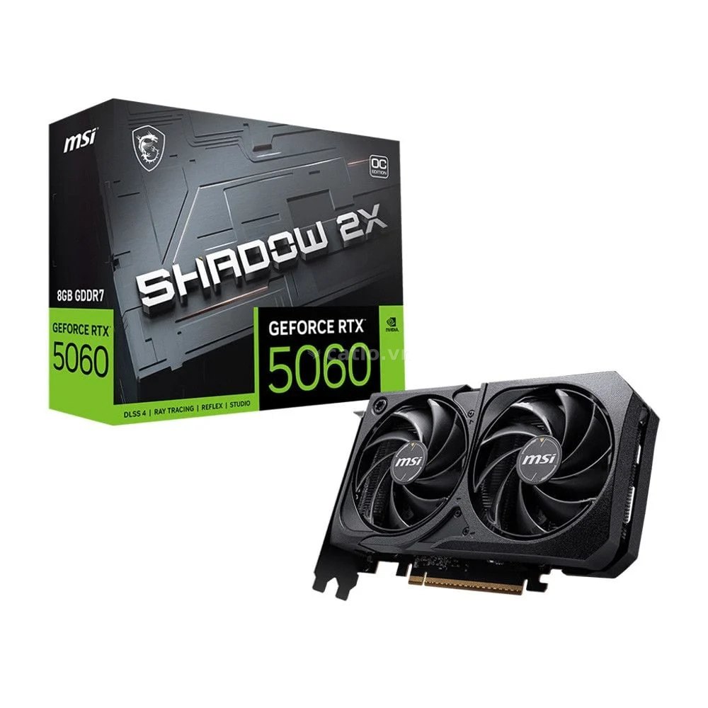 Card màn hình MSI RTX 5060 Ti Shadow 2X OC | 8GB GDDR7 – ảnh 1