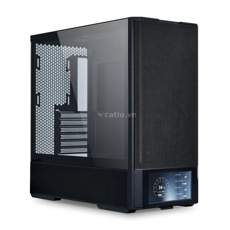 Thùng máy Lian Li Lancool 207 Black (CASELL207DX) | ATX, Kèm sẵn 4 Fan, LCD 6 inch – ảnh 1