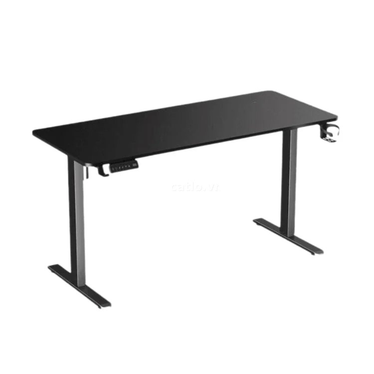 Bàn nâng hạ Manson SmartDesk 1m2 | Khung đen, Mặt đen – ảnh 1