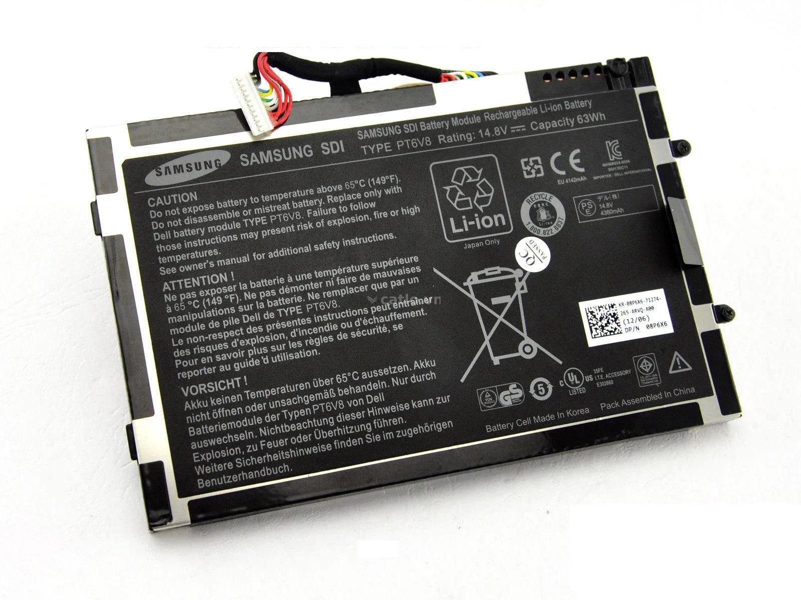Pin laptop Alienware M14x R1 M11x R1 R2 R3 M14x R2 – PT6V8 (8 cell) – ảnh 1