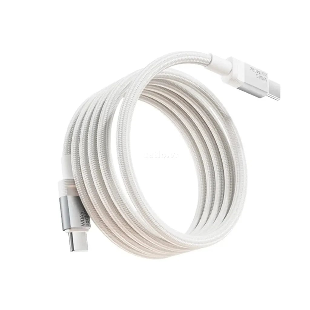 Cáp sạc nhanh từ tính Movespeed MSC03 240W | 1.2M, Trắng – ảnh 1