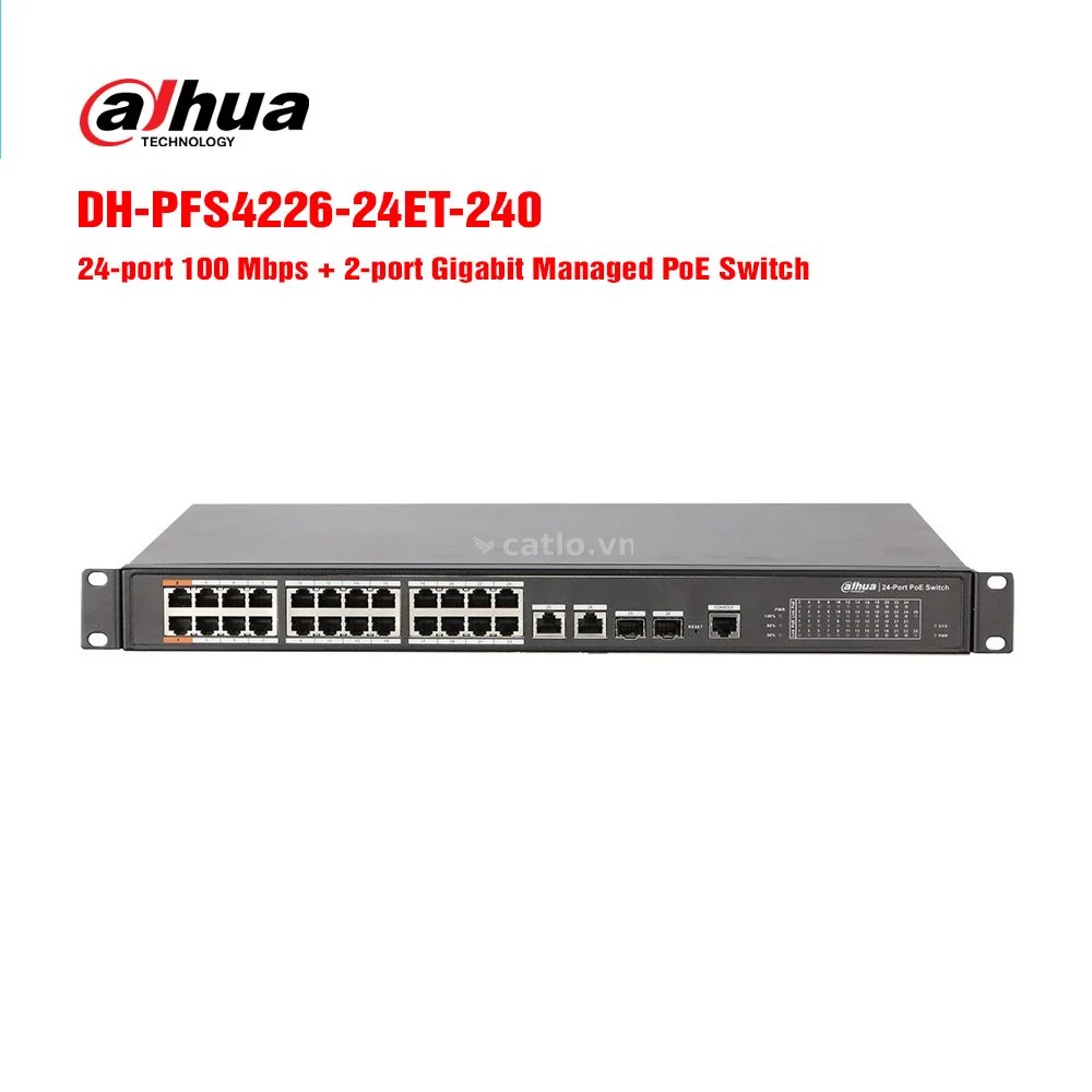 Switch mạng 24 cổng DAHUA DH-PFS4226-24ET-240 – ảnh 1