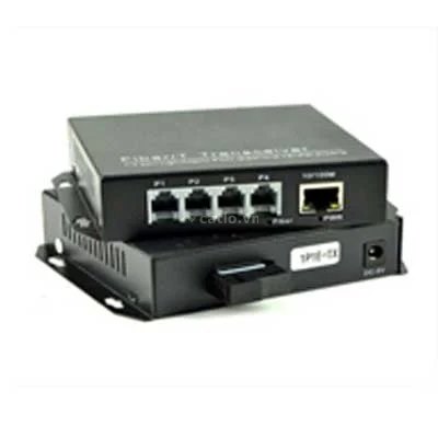 Converter Quang HDtec 4 RJ11+ 1 RJ45 Lan 100 Mbps – ảnh 1