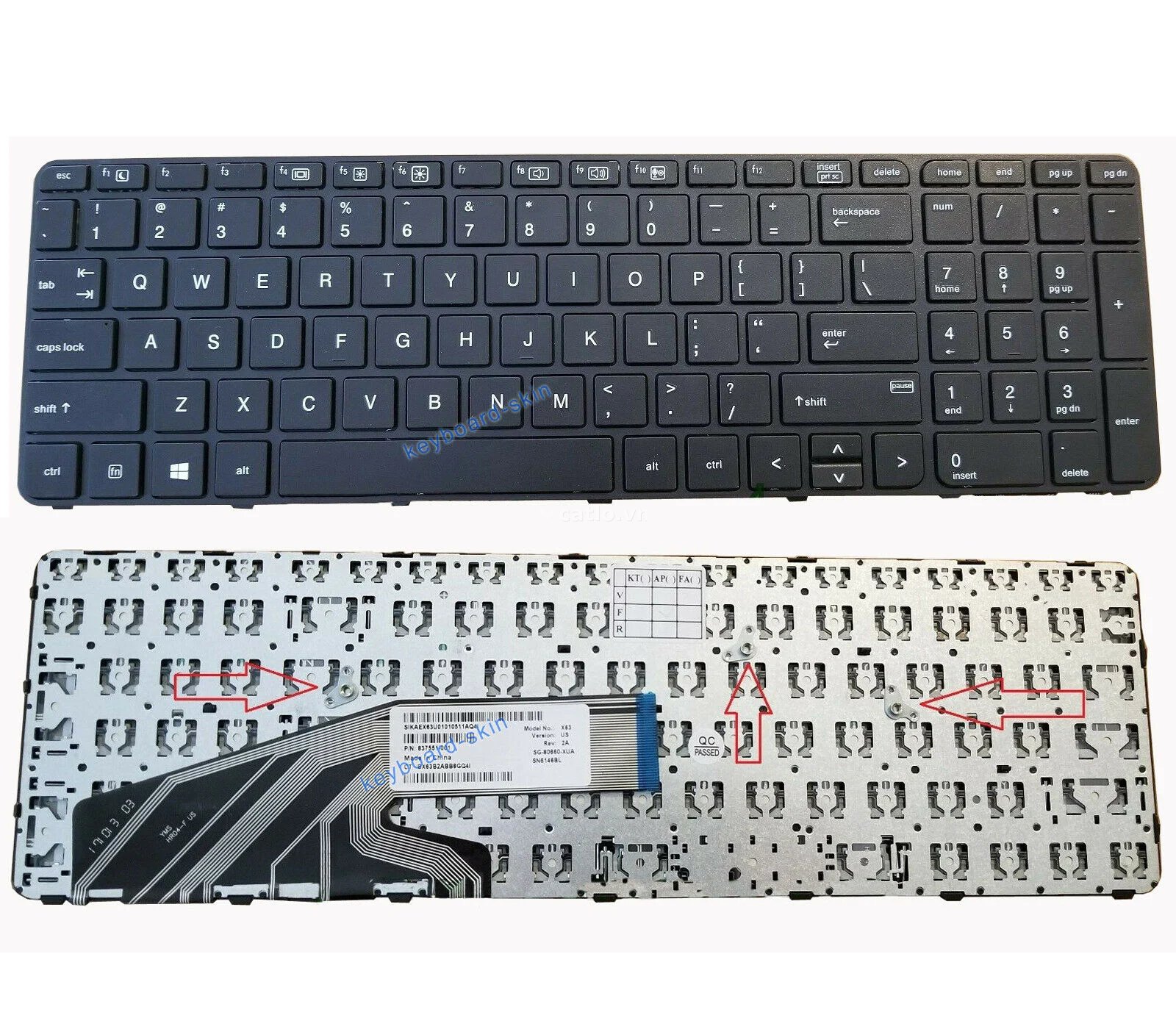 Bàn phím laptop HP Probook 450 G3, 450 G4, 455 G3, 470 G3, 650 G2, 650 G3, 655 G2, 655 G3 (Không… – ảnh 1