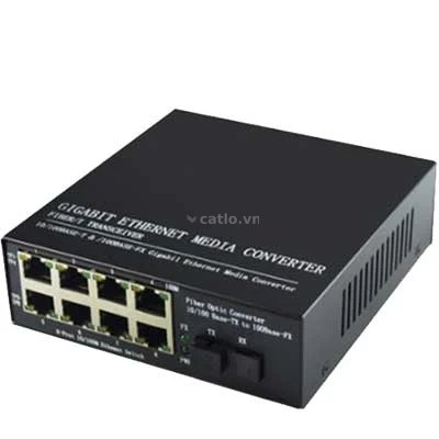 Converter Quang HDtec 8 cổng RJ45 Lan 100 Mbps – ảnh 1