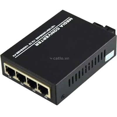 Converter Quang HDtec 4 cổng RJ45 Lan 1G – ảnh 1