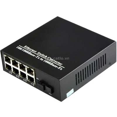 Converter Quang HDtec 8 cổng RJ45 Lan 1G – ảnh 1