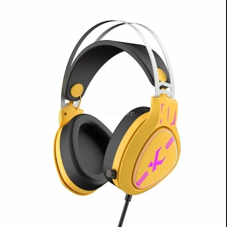 Tai nghe Gaming Xiberia V30 | Có dây (USB), Overear, RGB, Vàng – ảnh 1
