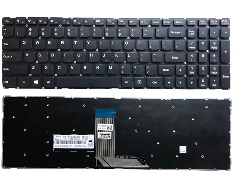 Bàn phím laptop Lenovo Yoga 500-15IBD, 500-15IHW, 500-15ISK, 500S-15ISK, M51-80, Flex 3-15 1570… – ảnh 1