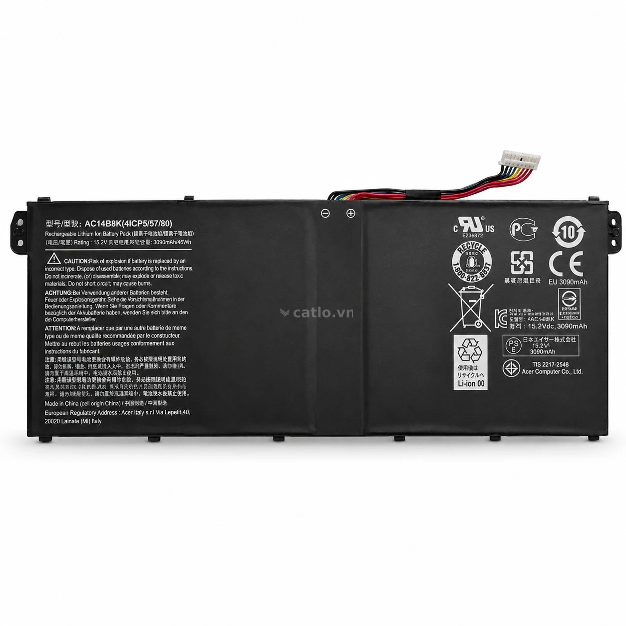Pin laptop Acer Aspire V3‑371, Aspire 5 A515‑51, Nitro 5 AN515‑51… – AC14B8K (4 cell) – ảnh 1