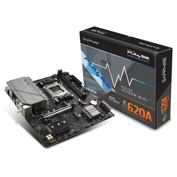 Mainboard SAPPHIRE Pulse A620AM DDR5 | AM5, mATX, 2 khe RAM – ảnh 1